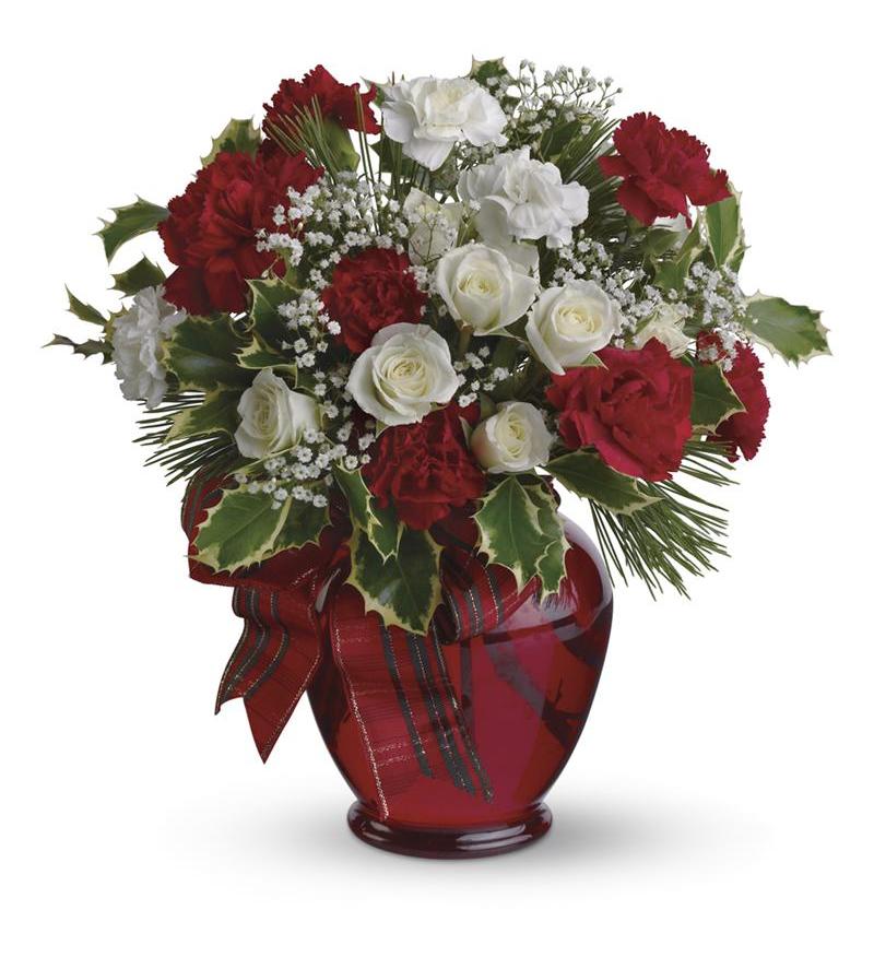 Teleflora Holiday Splendor Flower Arangement - As Shown