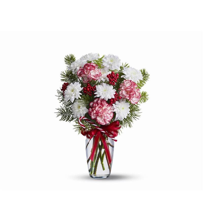 Teleflora Peppermint Pretty Flower Arangement - As Shown